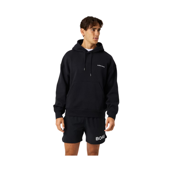 Borg Oversized Hoodie - Black Beauty
