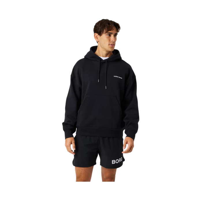 Borg Oversized Hoodie - Black Beauty