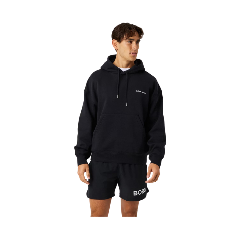 Borg Oversized Hoodie - Black Beauty