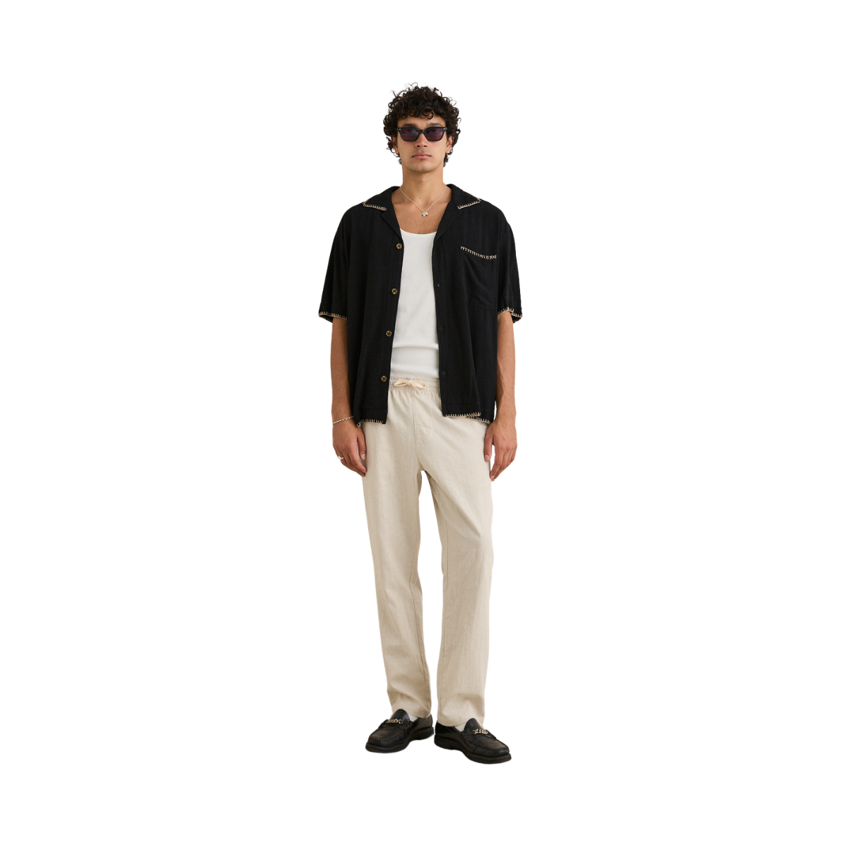 Linen Jam Pant - BONE