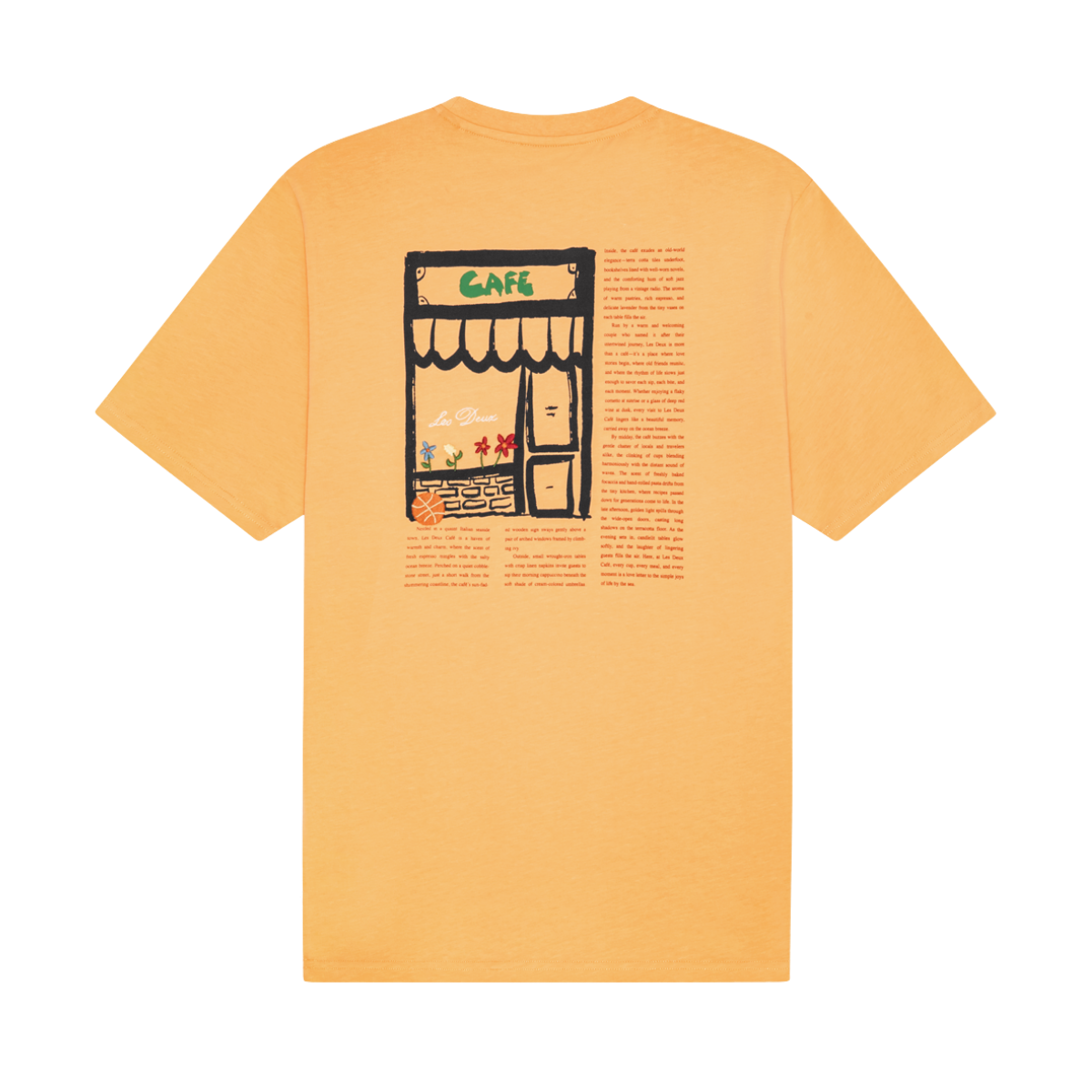 Café T-Shirt - Apricot Cream Orange