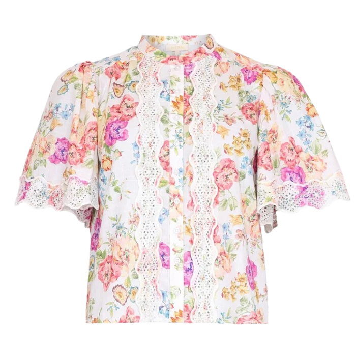 Cotton Slub Blouse - Flora