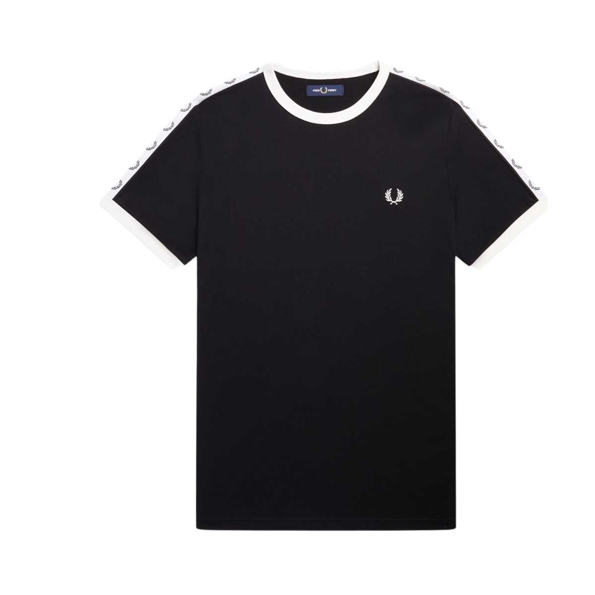 TAPED RINGER T-SHIRT - Black