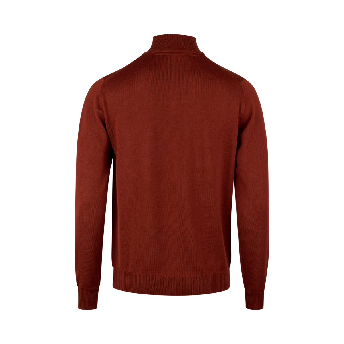 Pullover Knitted Half Zip - Dark Orange