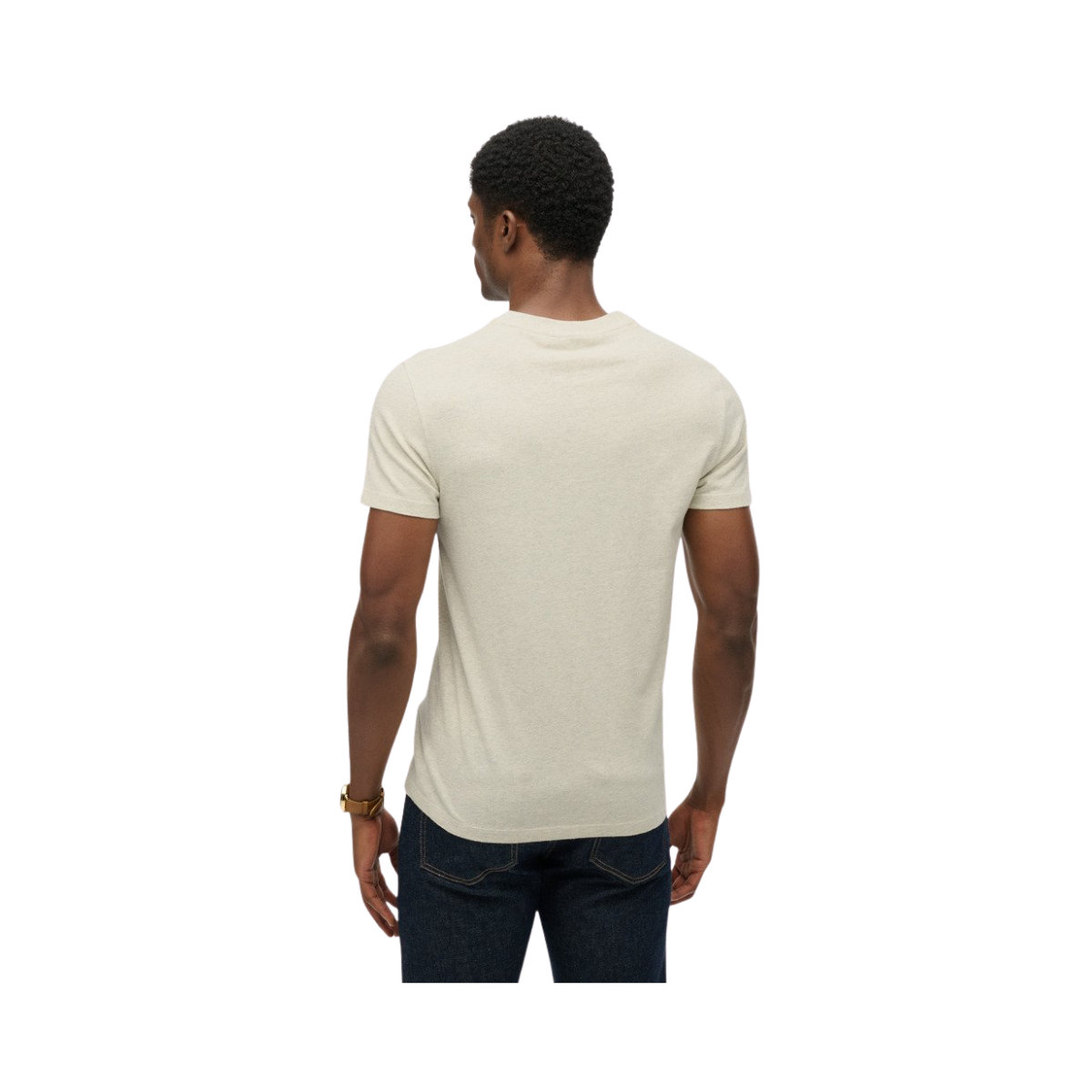 Essential Logo EMB Tee - Straw Grey Marl