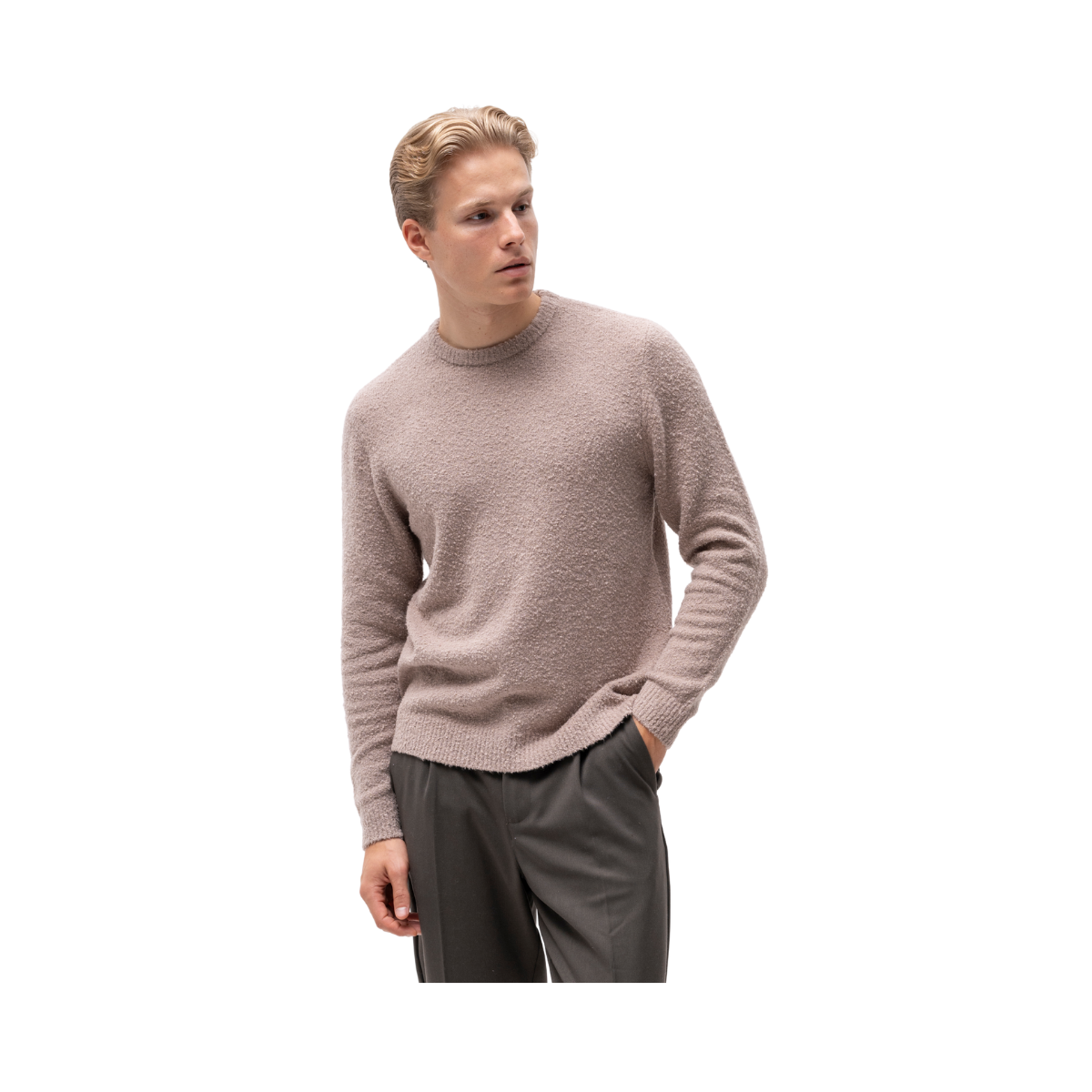 Marcello Crew Neck Knit - Greige