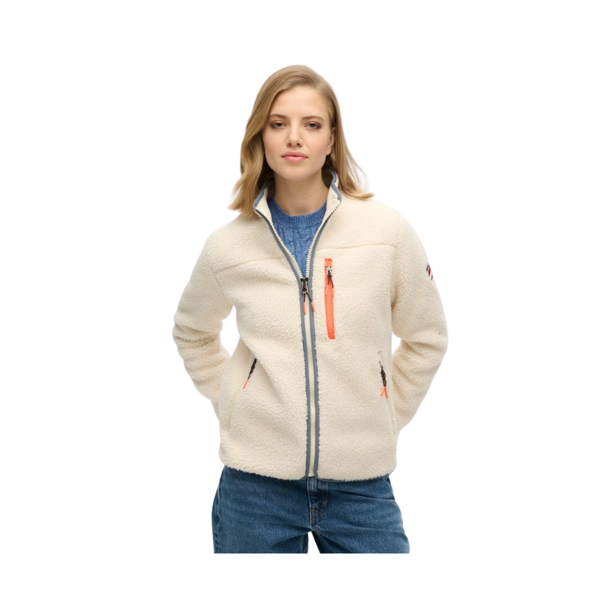 Outdoor Full Zip Fleece - 39E Ecru
