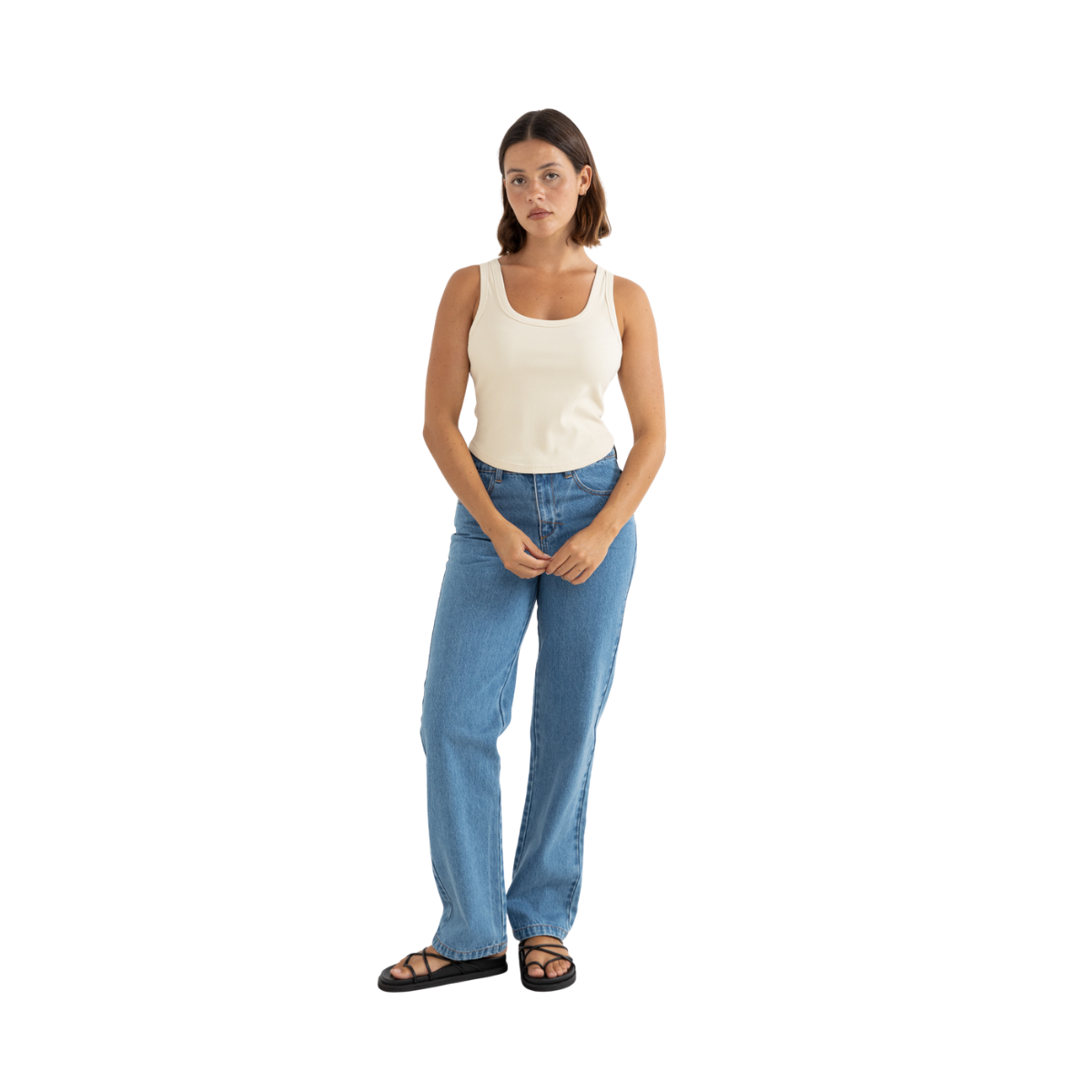 Essential Rib Tank - NATURAL