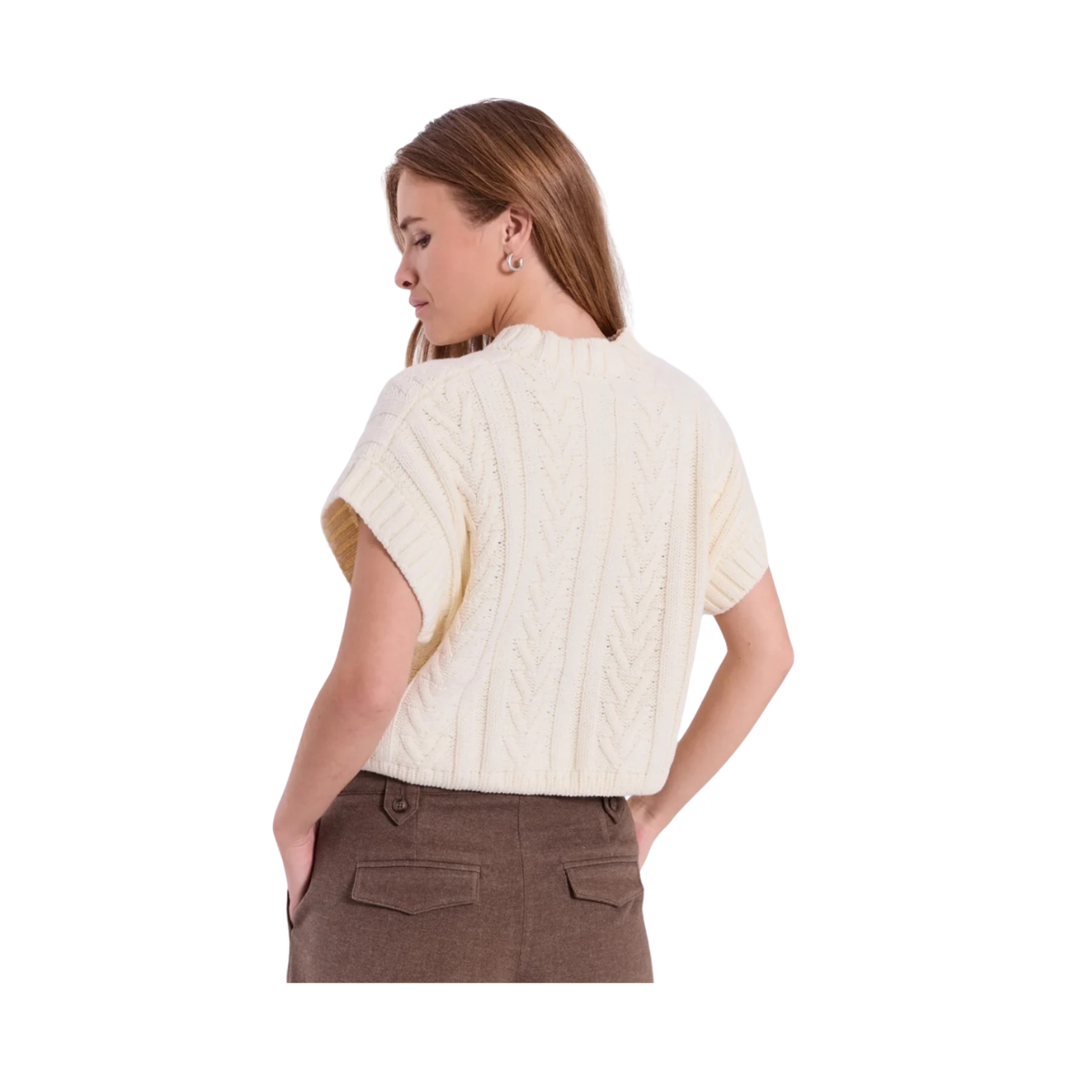 Neel Knit Waistcoat - off-white