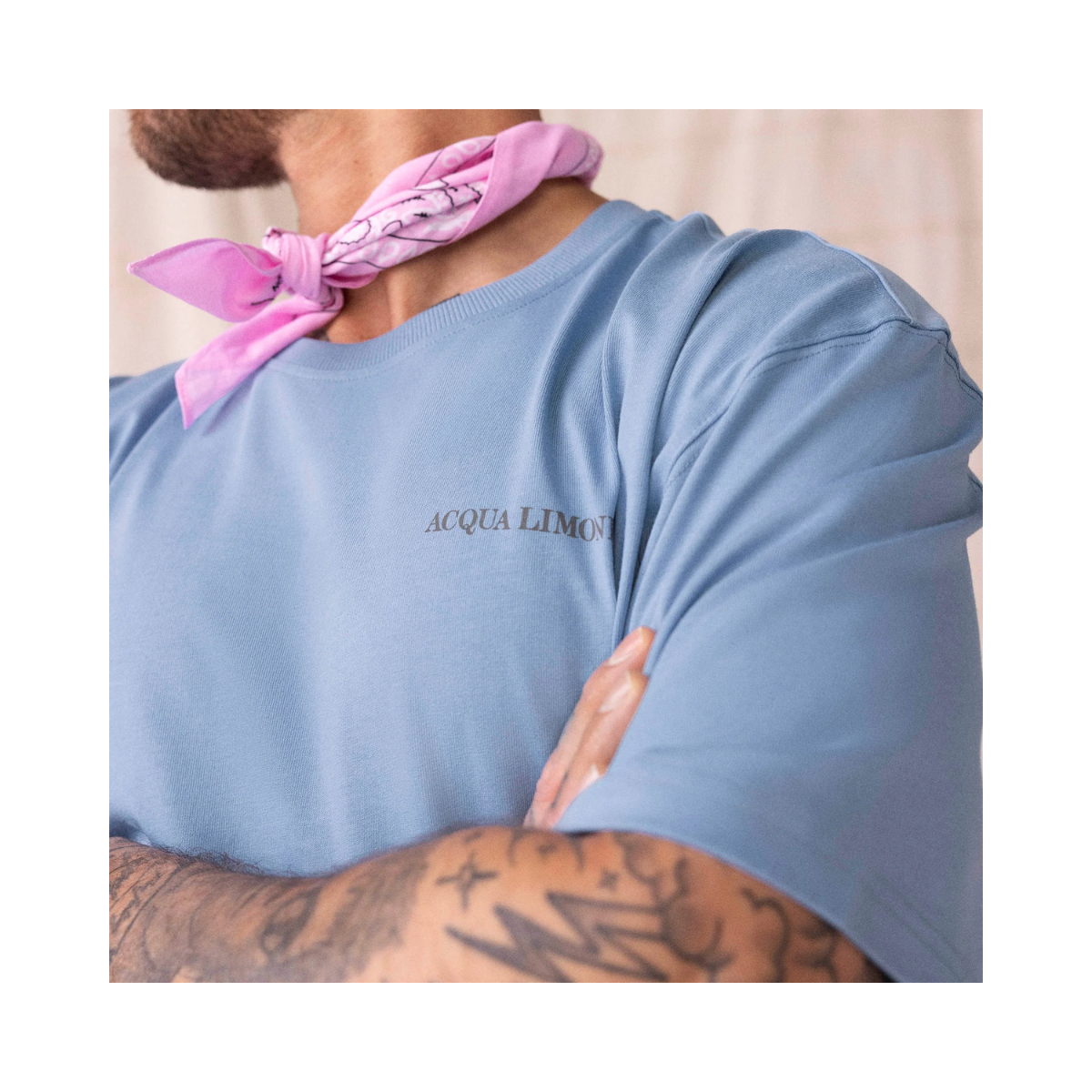 Heavy Tee Palm tree - Corn Blue