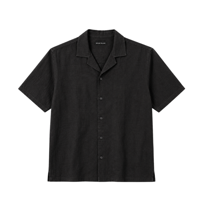 Elviro Linen S/S Shirt - Black