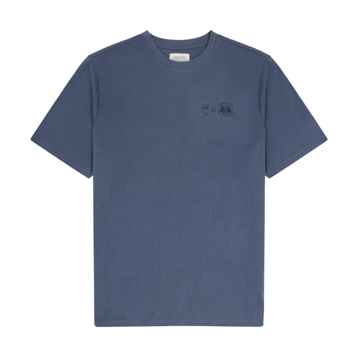 Back Print T-Shirt - Vintage Indigo
