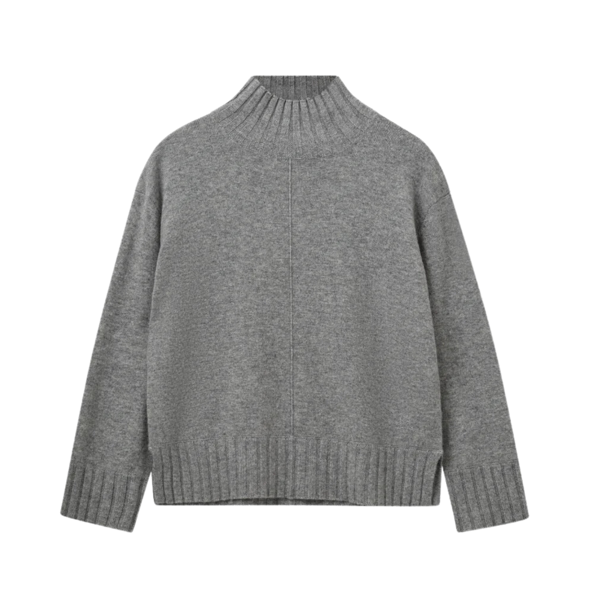 Aima Cashmere Highneck Knit - Grey