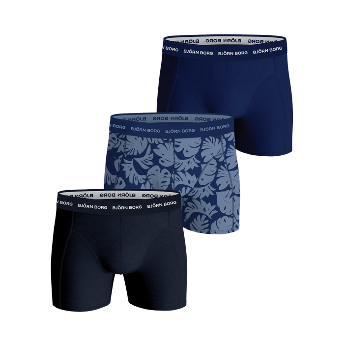 Cotton Stretch Boxer 3P - Blue Mix