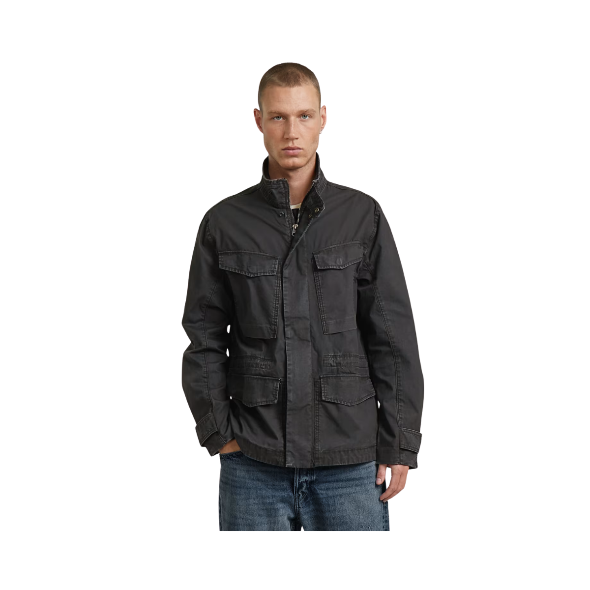 Rovic Slim Field Unpadded Jacket - B564 Dark Black
