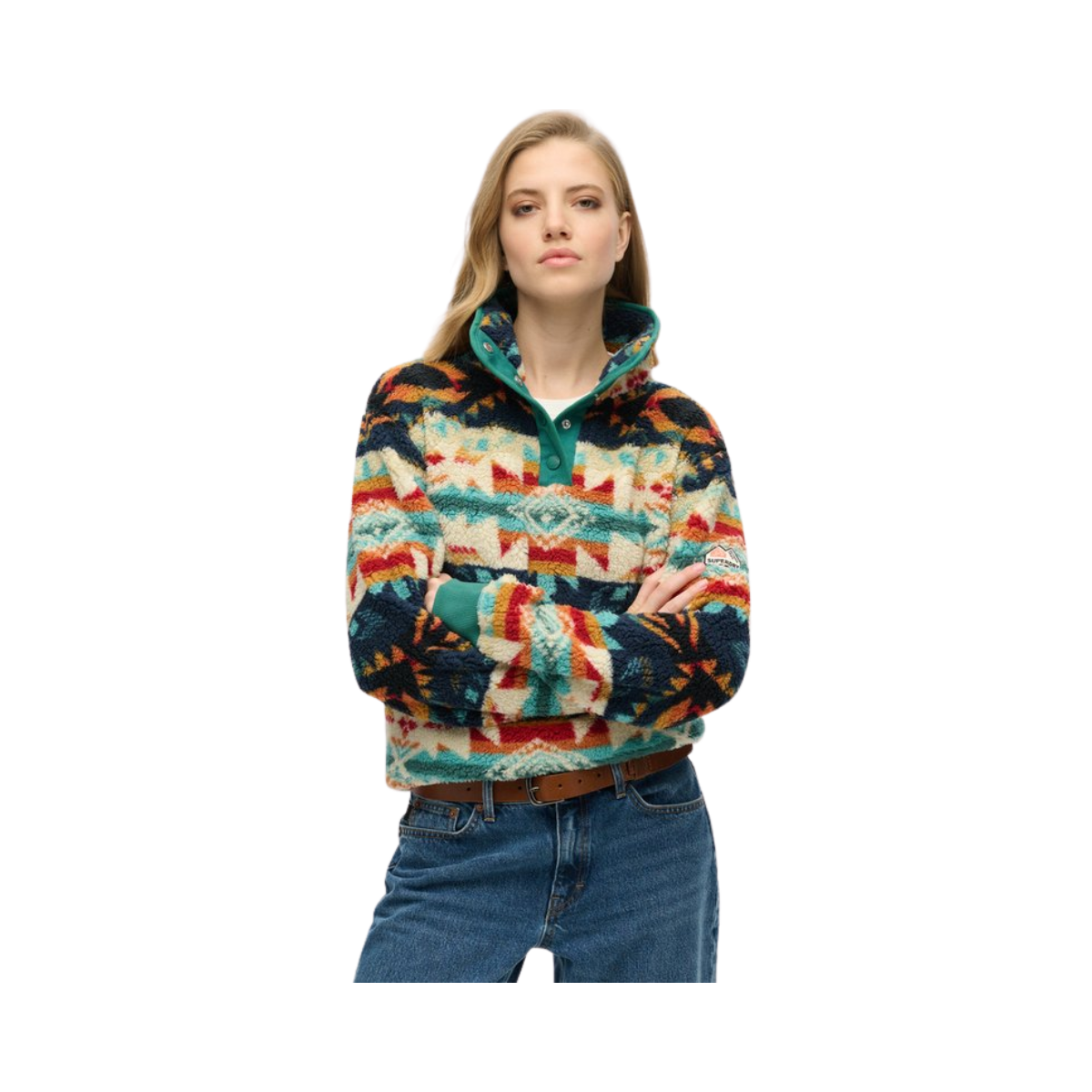 Super Soft Printed Half Zip - Nava Quilt Print