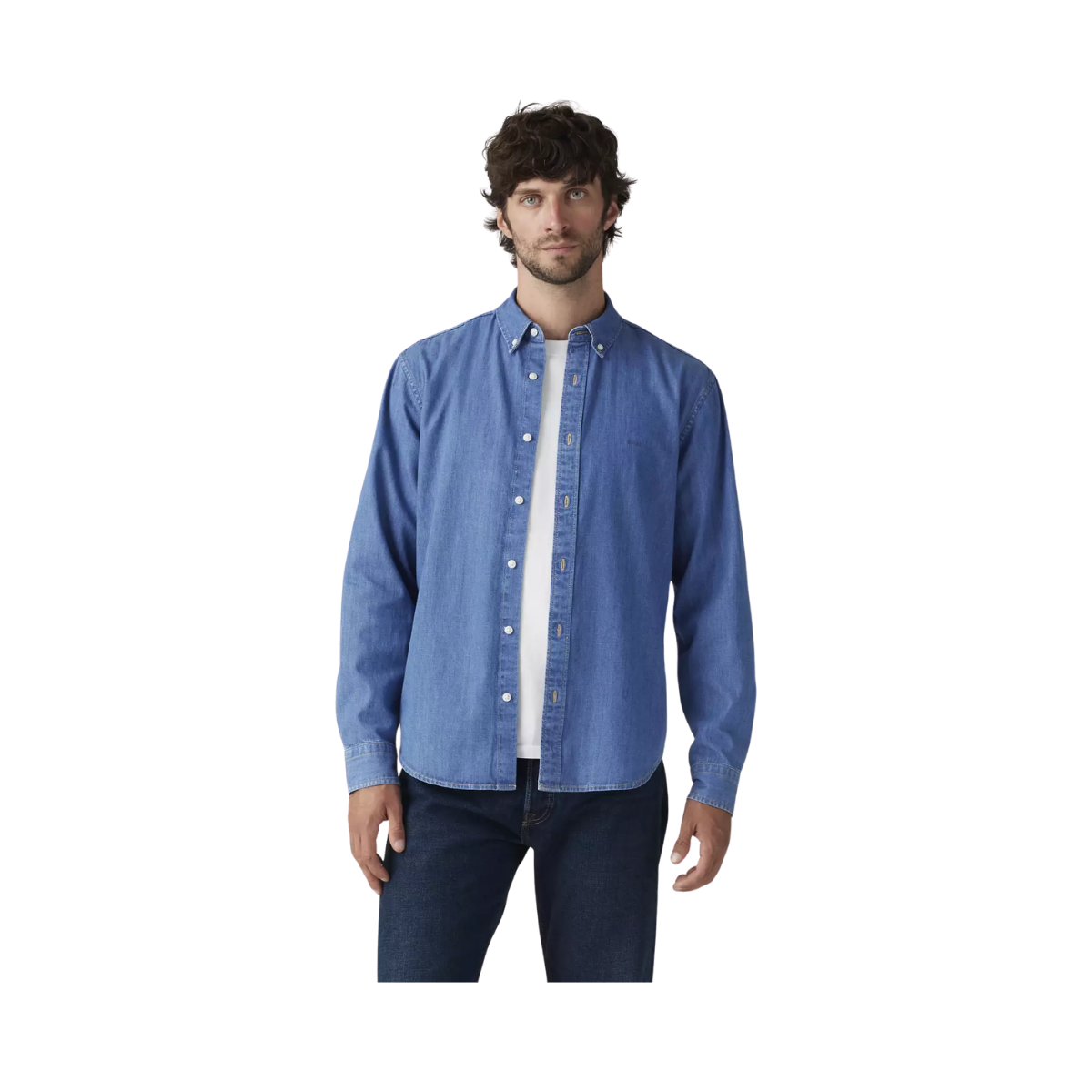 Authentic Button Down Shirt - Woodrow Mid Wash