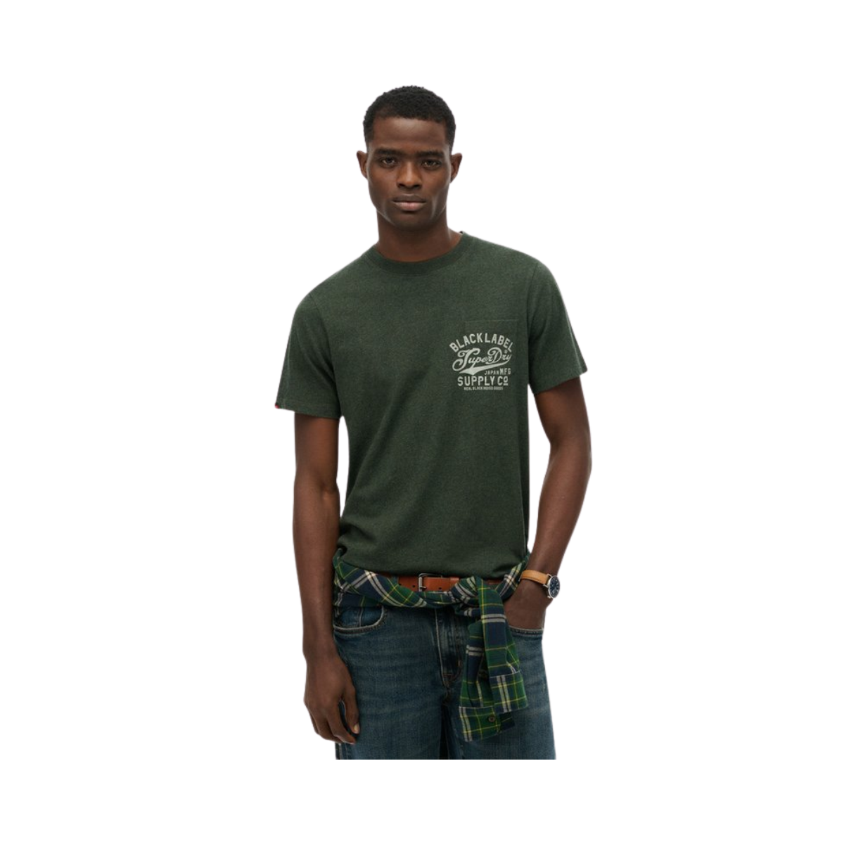 Industrial Relaxed Tee - B6V Deep Forest Green Marl