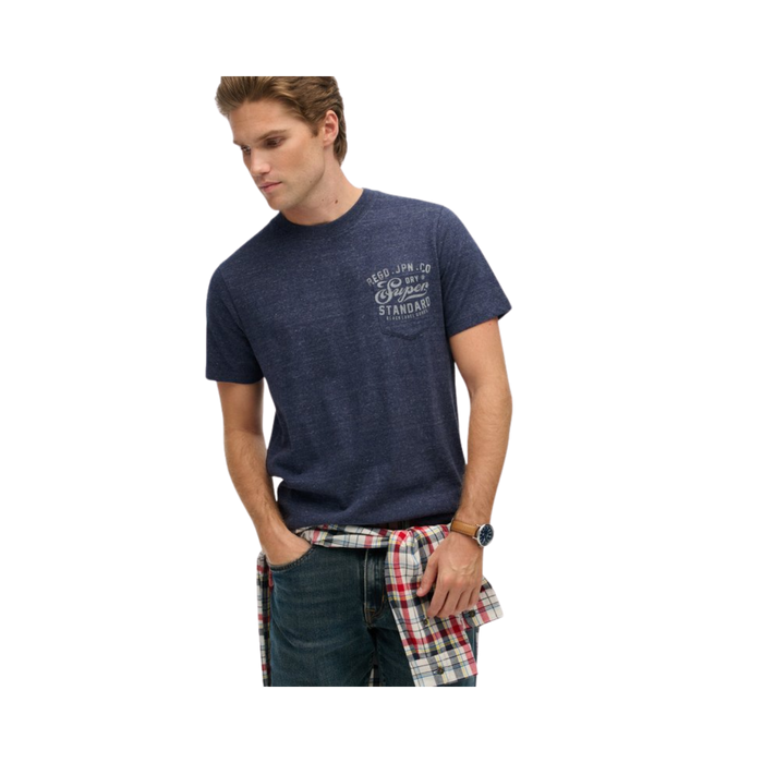 Industrial Relaxed Tee - Dark Indigo Blue Marl