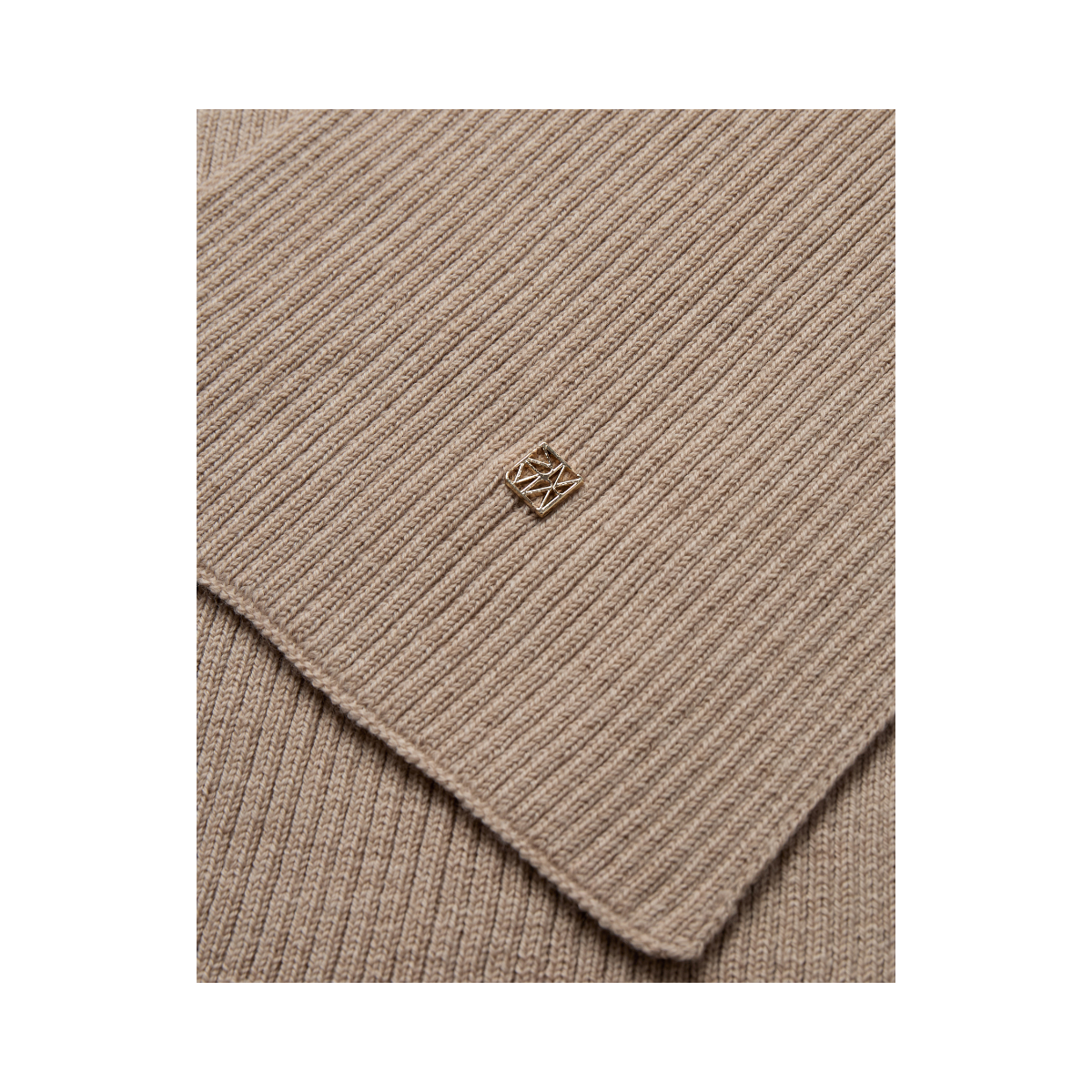 MMTova Wool Rib Scarf - Doeskin