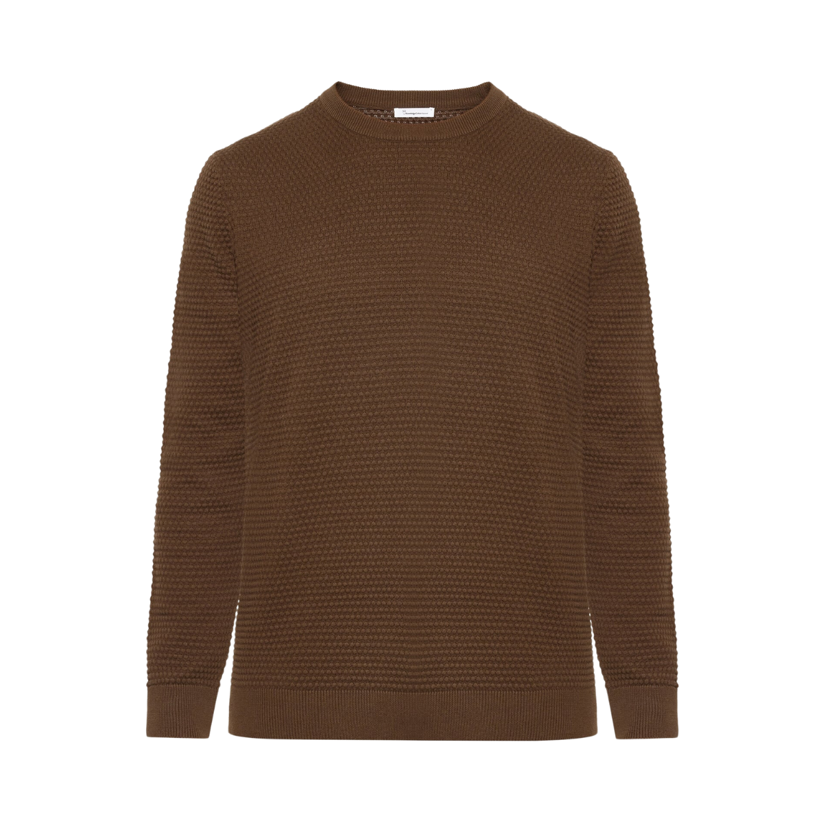 Vagn Reg Bubble Knit Crew Neck - Brown