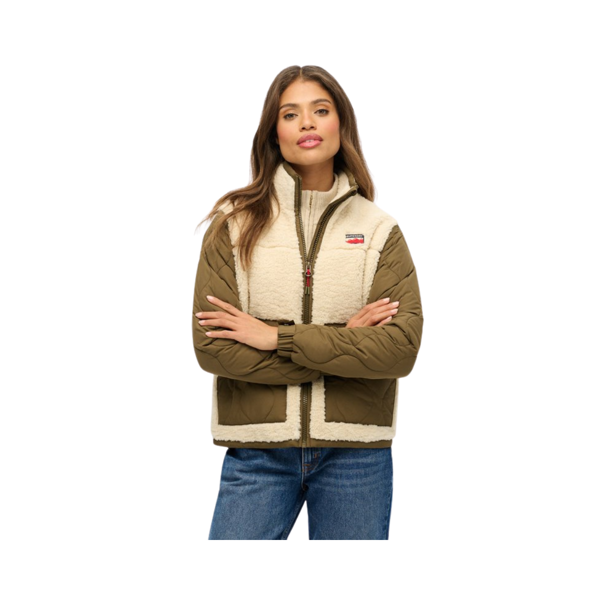 Fleece Hybrid Jacket - 1LG Oatmeal Beige