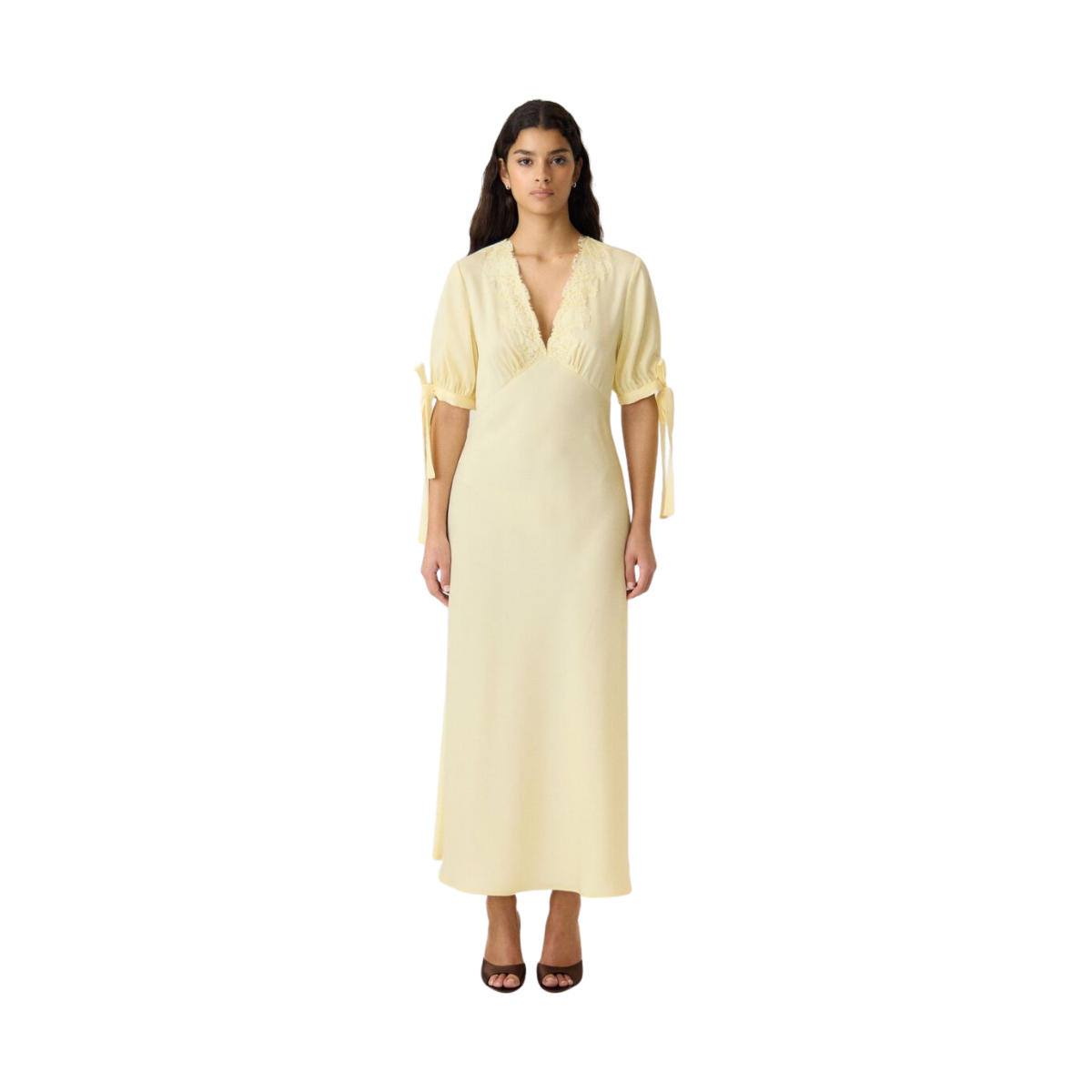 YASPella 2/4 Long Dress - Anise Flower