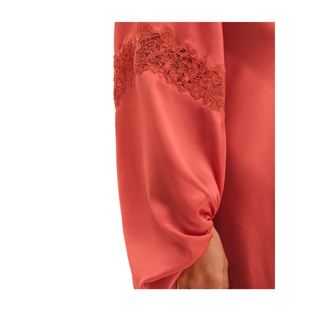 Seema Lace Maxi Dress - Coral