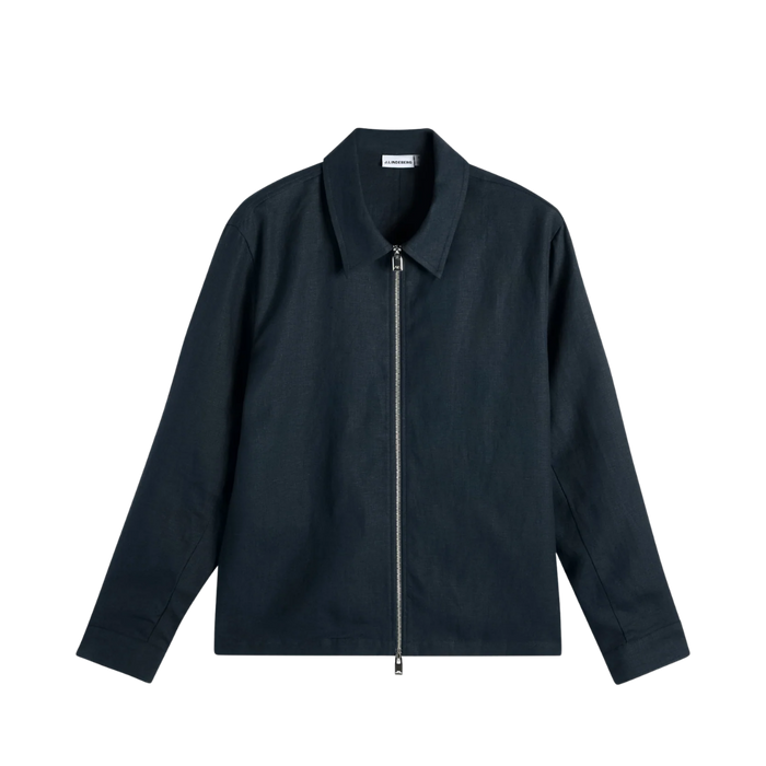 Julius Drape Linen Overshirt - JL Navy
