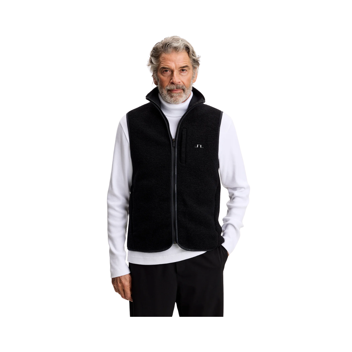 Duncan Wool Fleece Vest - Black