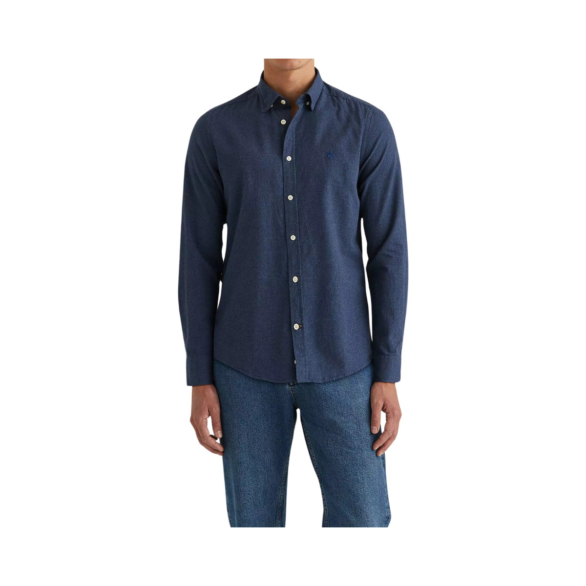 Watts Flannel Shirt-Slim Fit - Navy