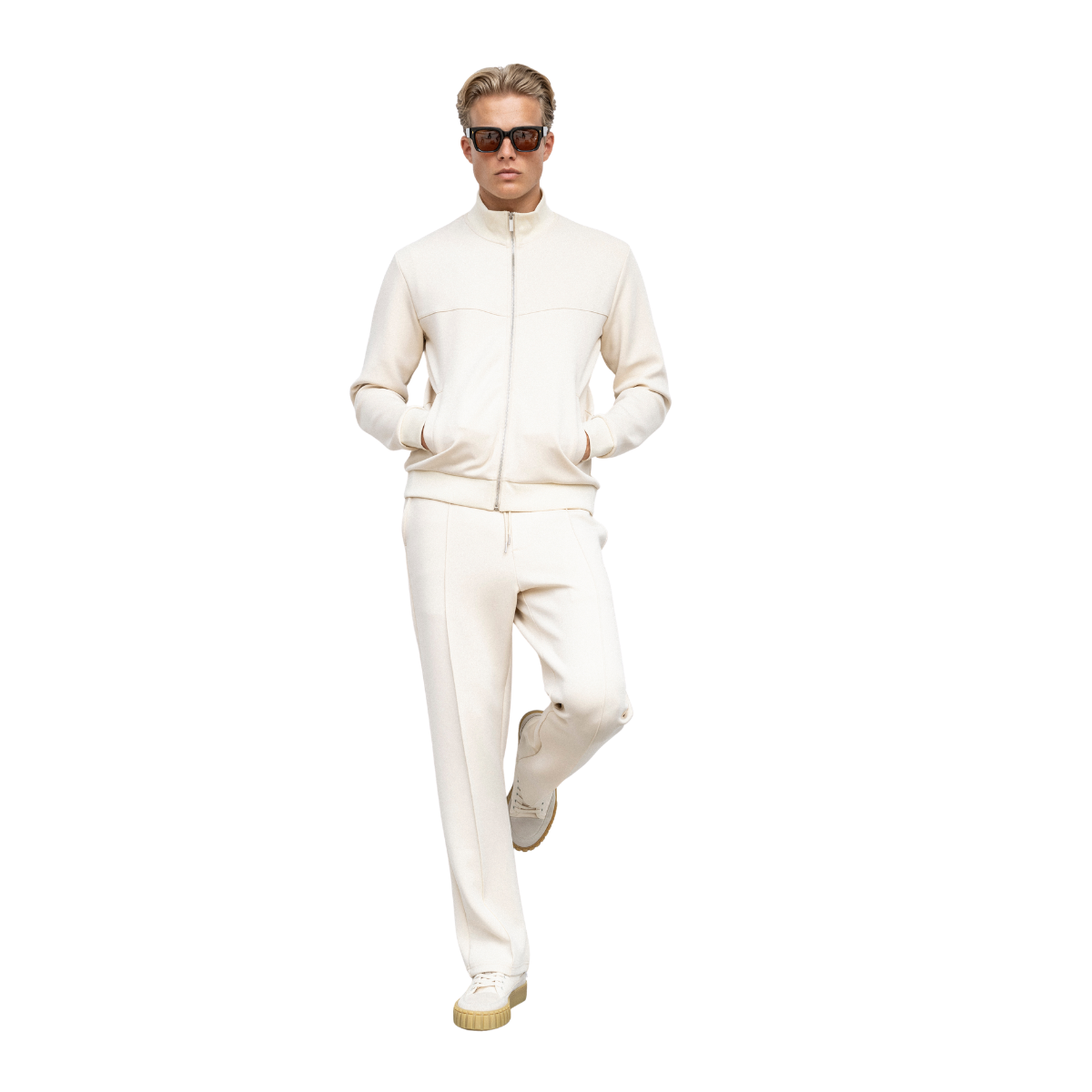 Akino Track Pants - Ecru