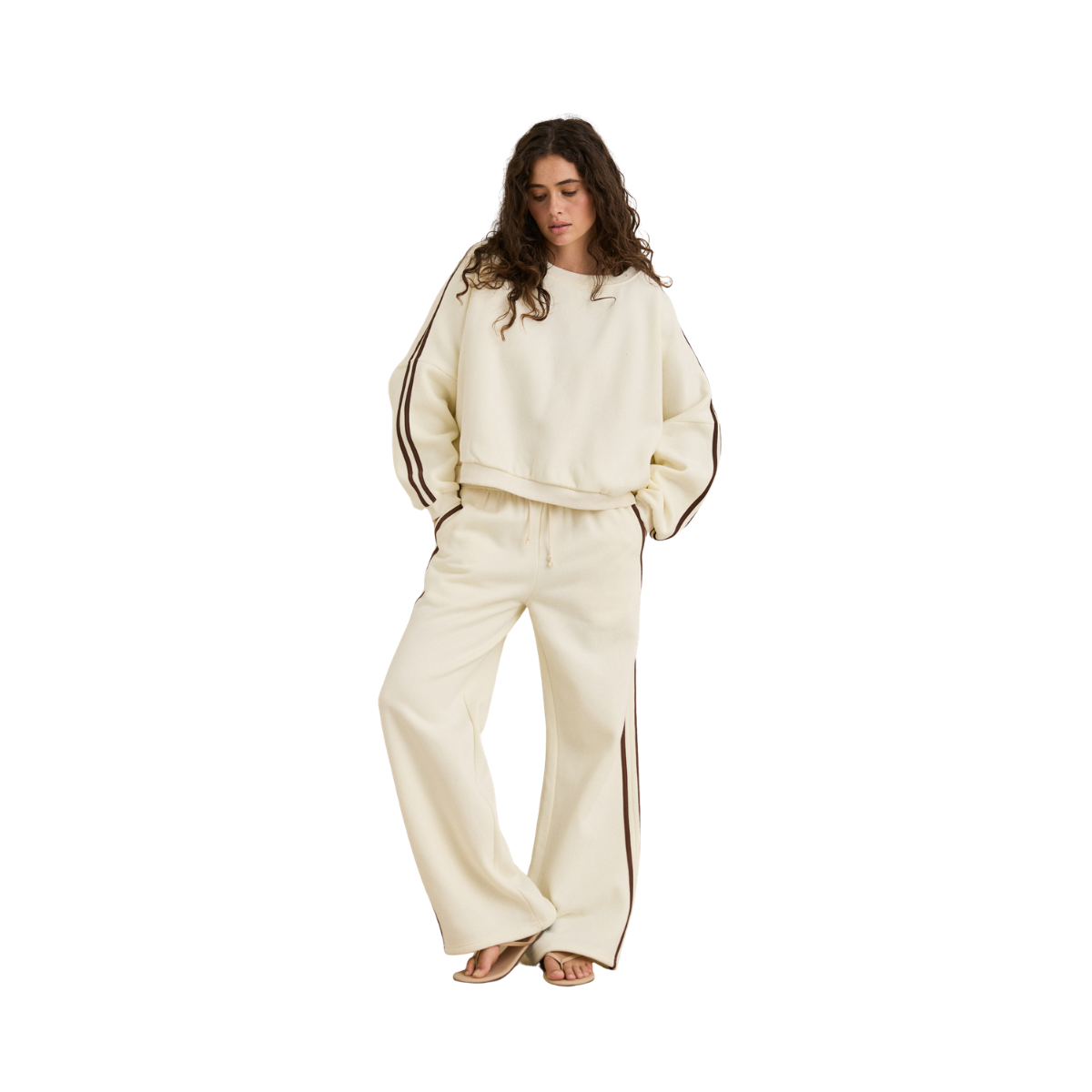 Contrast Sweatshirt - CREAM