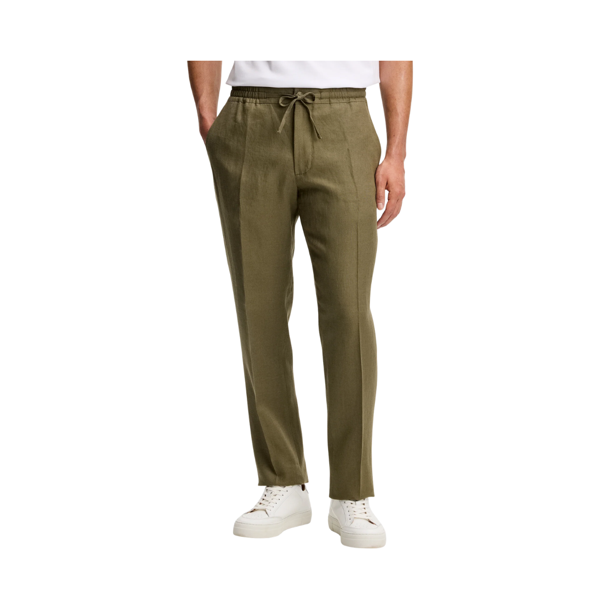 Soren Drape Linen Pants - Kalamata
