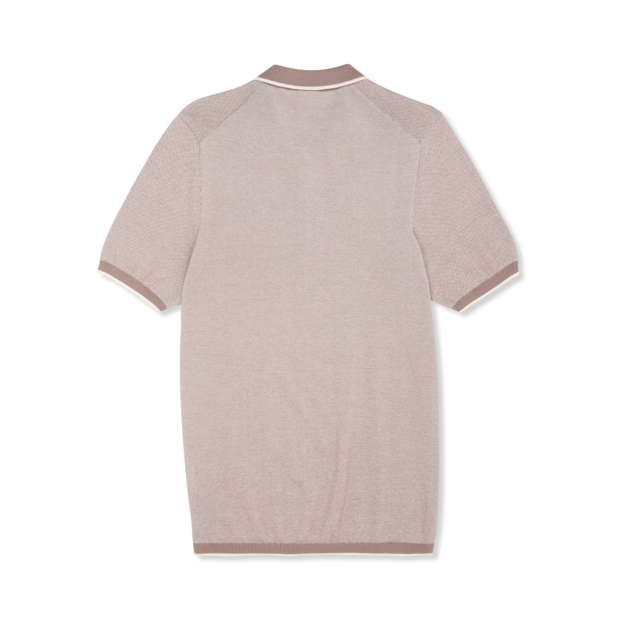 Lucino Knit Polo Shirt - Taupe Gray Melange