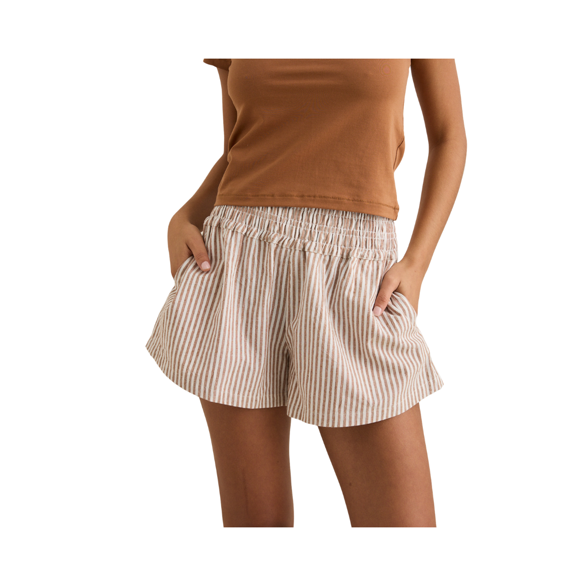 Valley Stripe Short - Tan