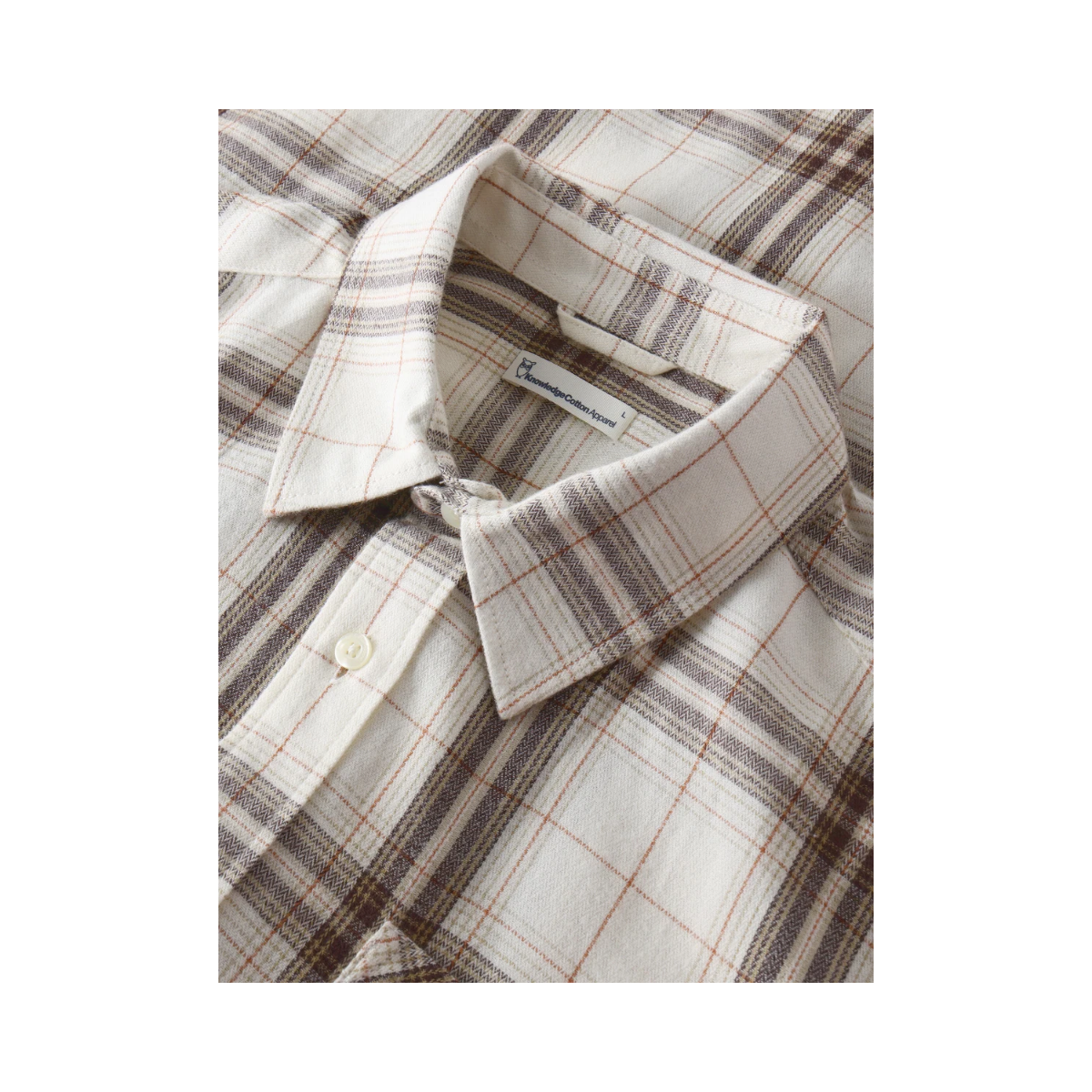 Dune Regular Check Flannel Shirt - Creme Check