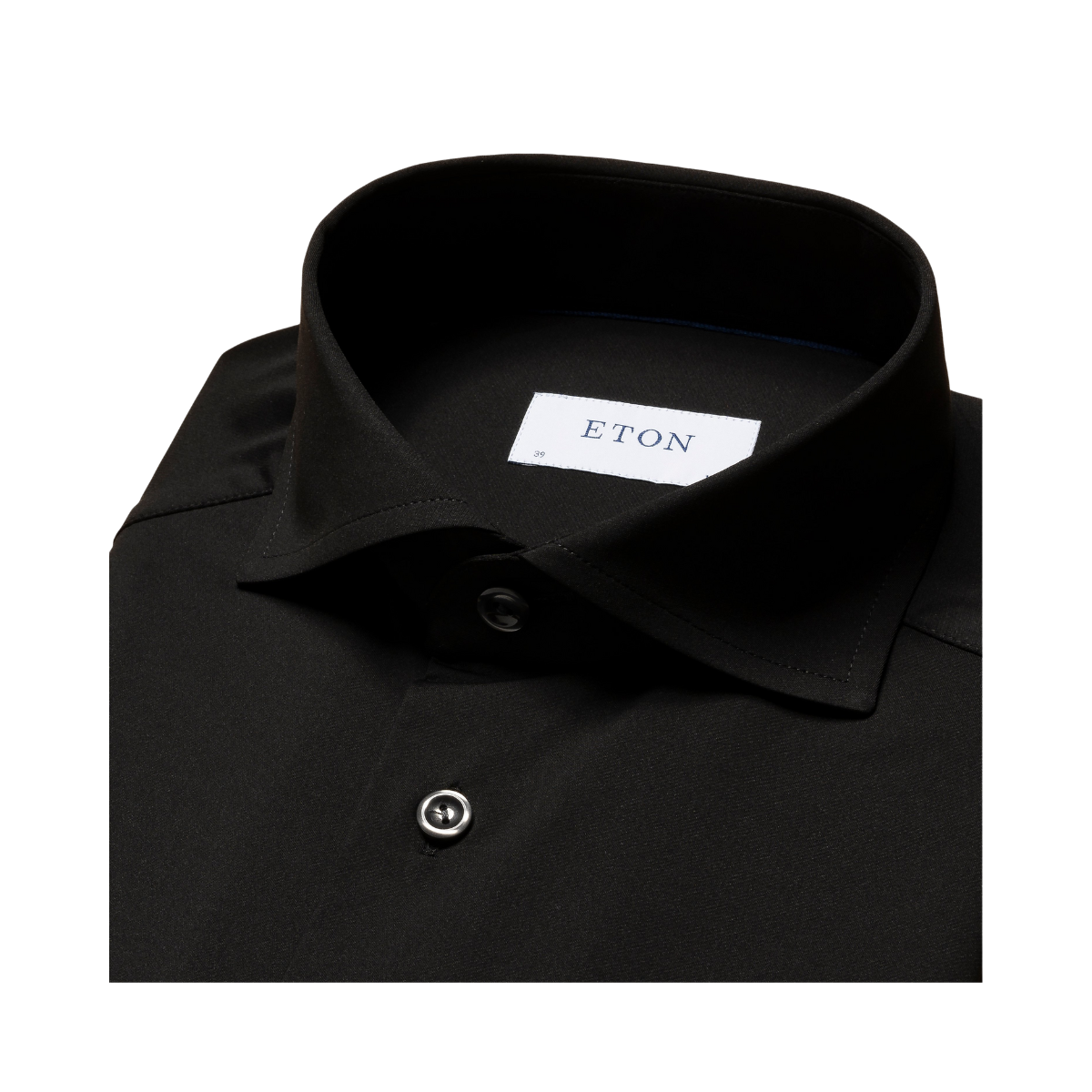 Wide Spread Slim Stretch Shirt - Black