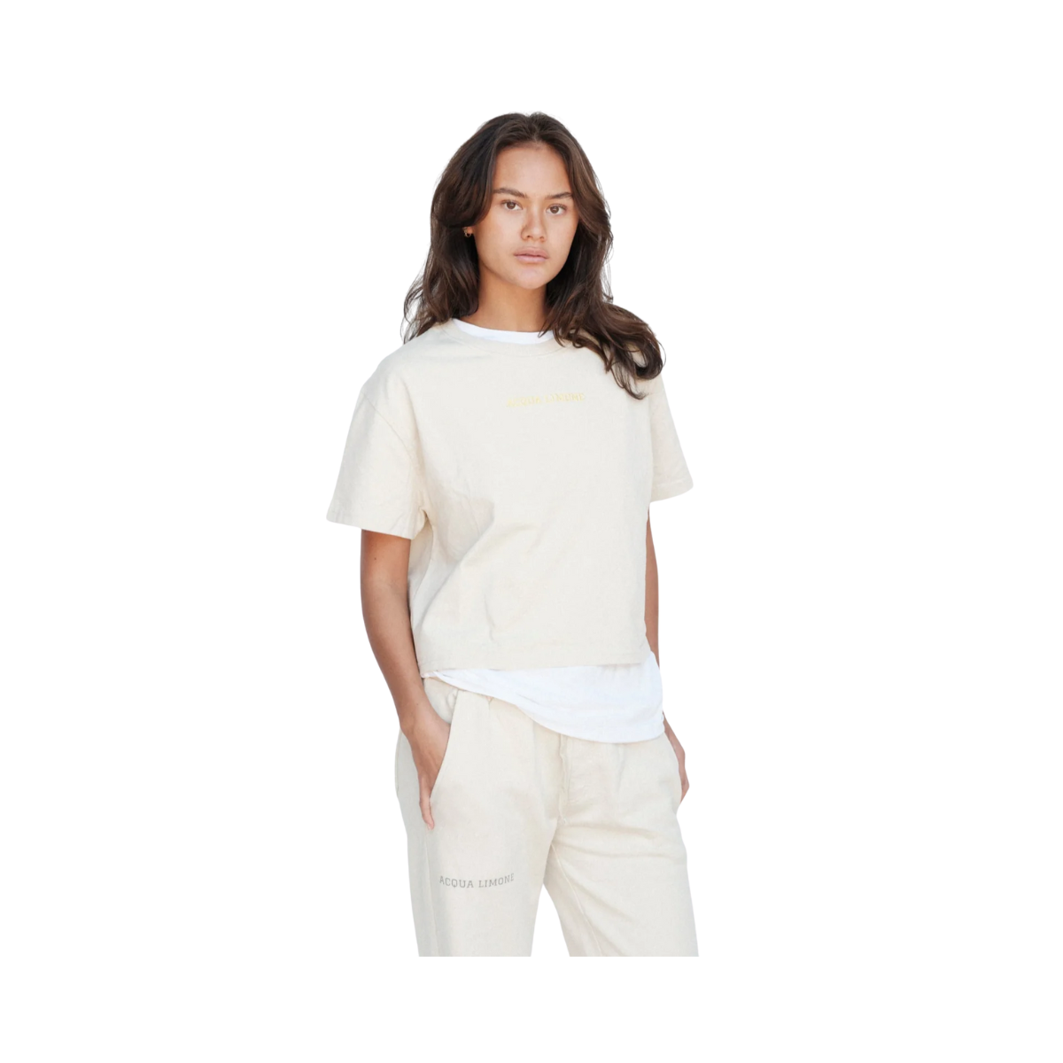 Cropped Ivy Tee - Khaki
