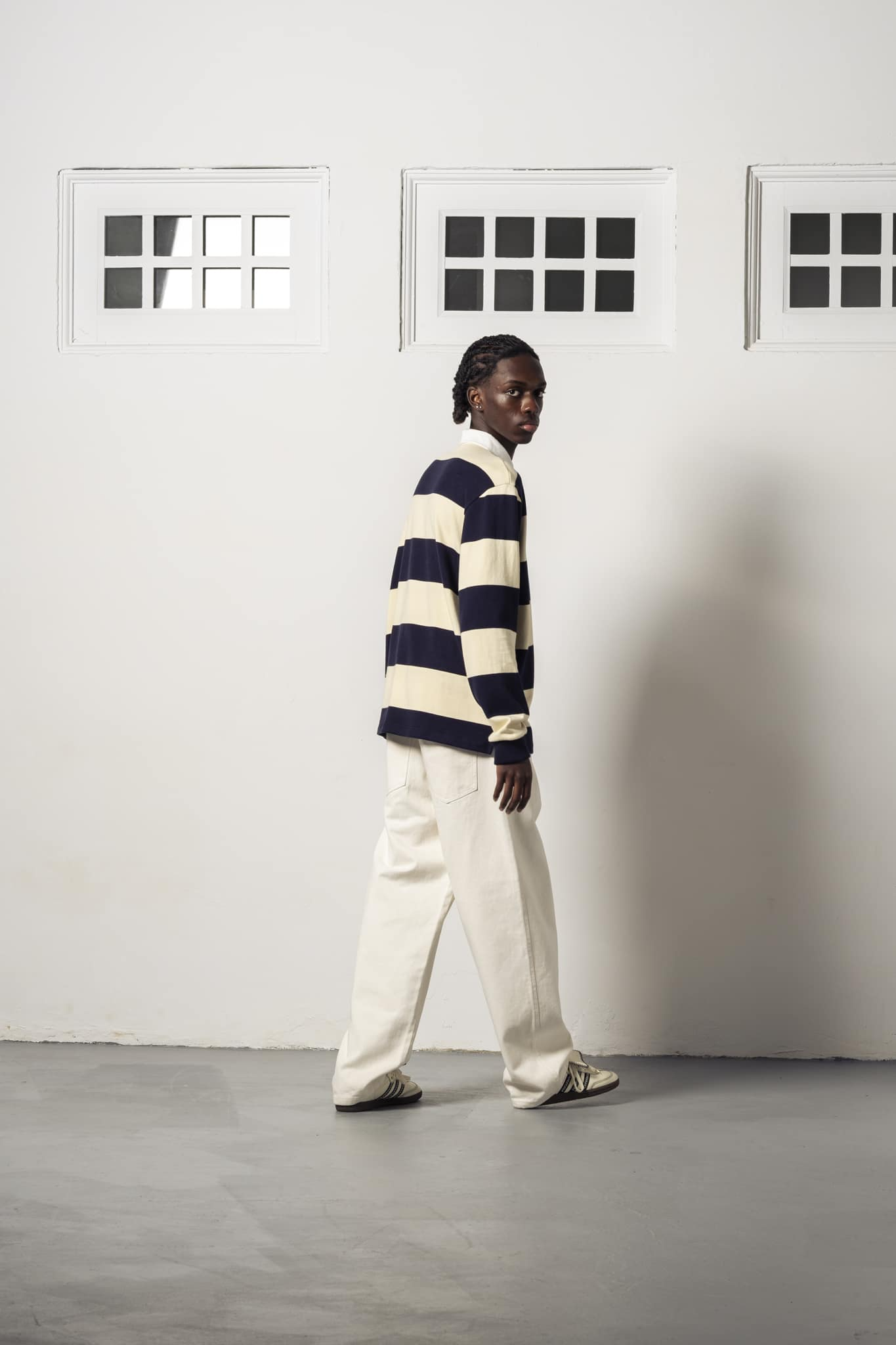 Rich Kid Prem. Polo - Ecru/Navy