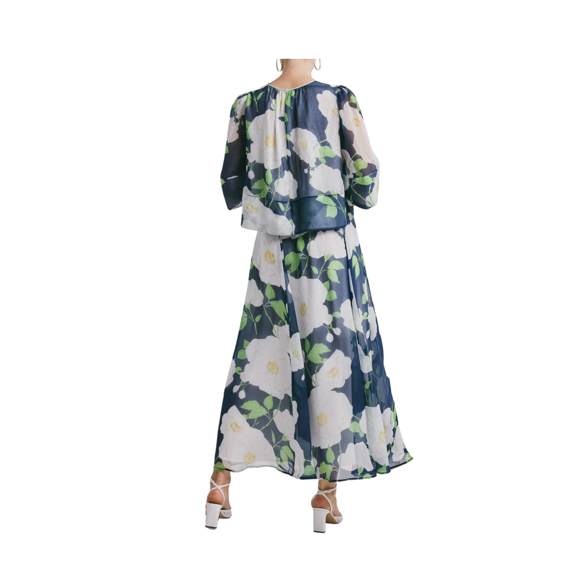 Organza Maxi Skirt - Flower Garden