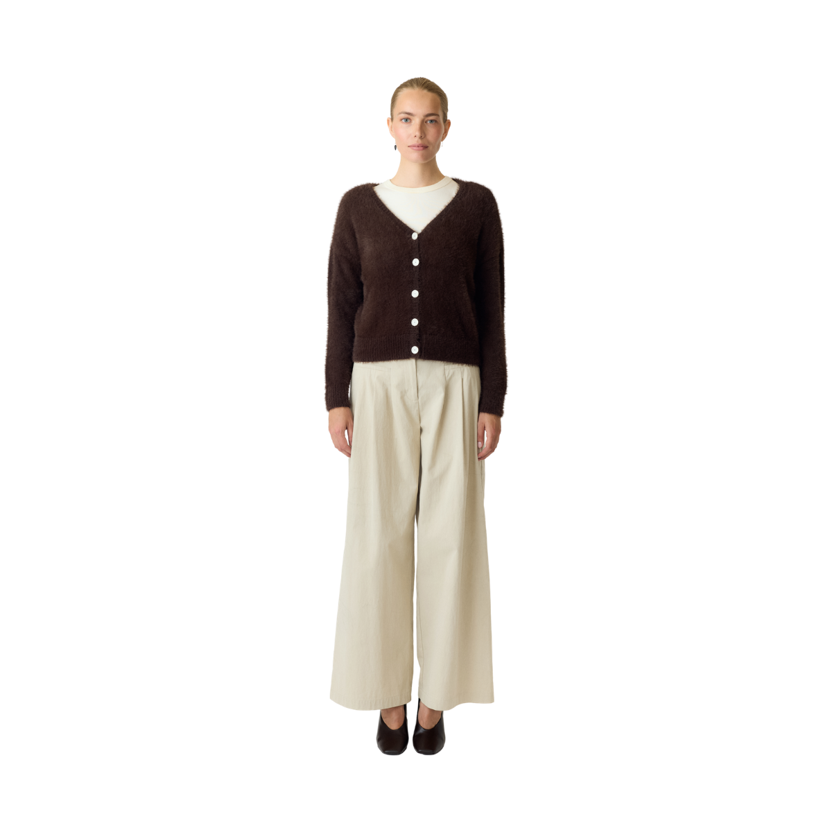 YASMalli Knit Cardigan - Coffee Bean