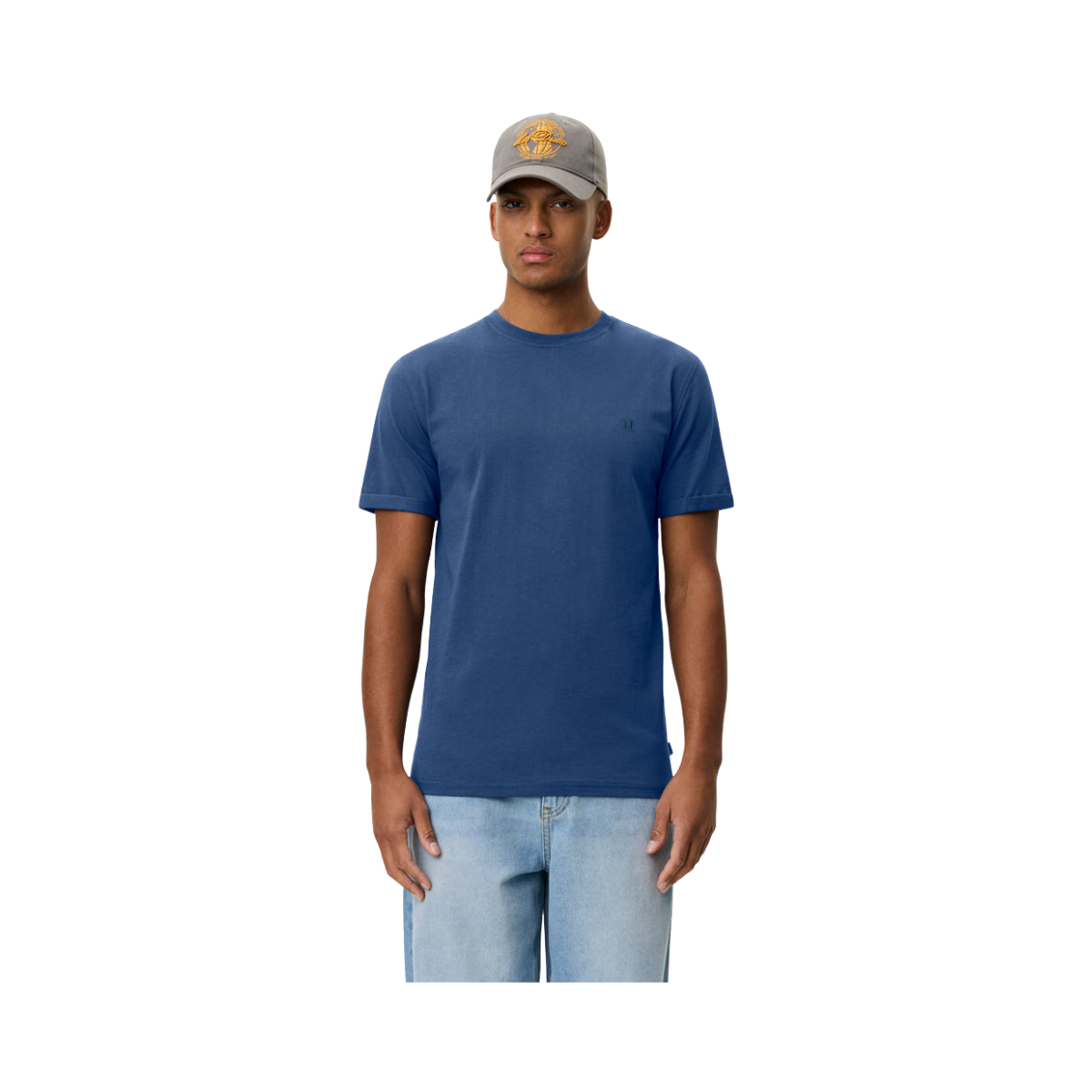 Norregaard Contrast T-Shirt - Dark Denim Blue