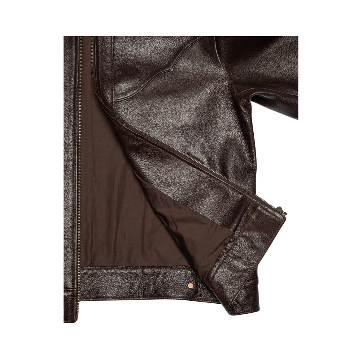 Joppe Western Leather Jacket - Brown