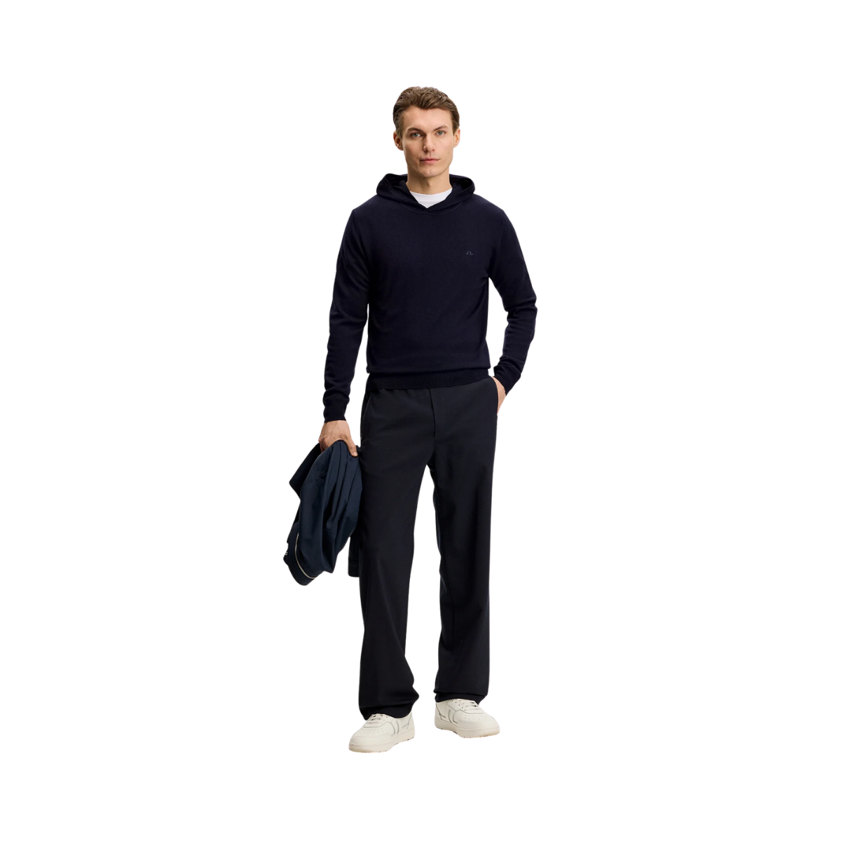 Karl Merino Hoodie - JL Navy