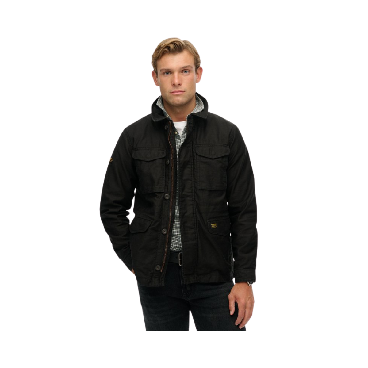 Collared M65 Jacket - 12A Jet Black