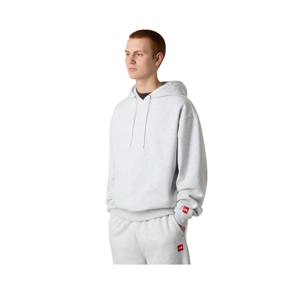 M Red Box Hoodie - Classic Grey Heather