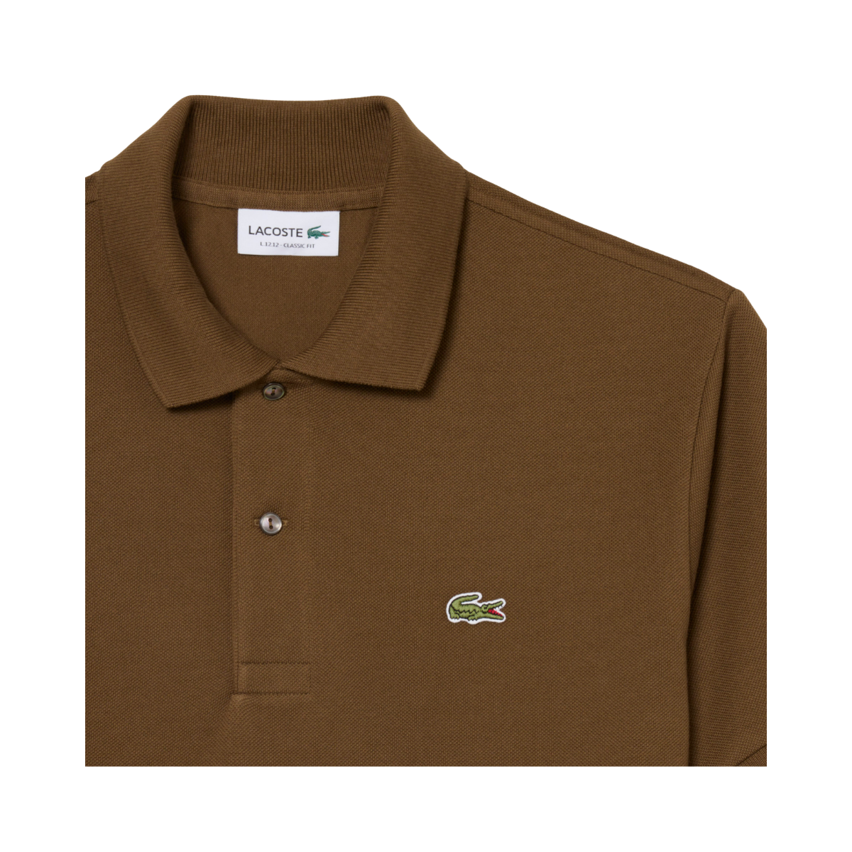 Short Sleeved Ribbed Coll - Coffee brown