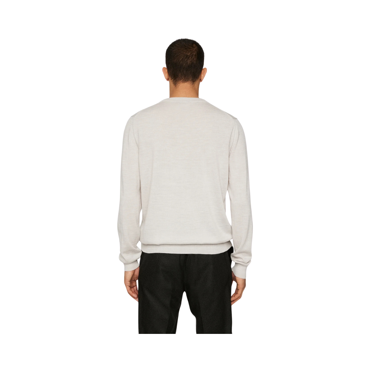 Keane Merino Crew Neck Sweater - Beige