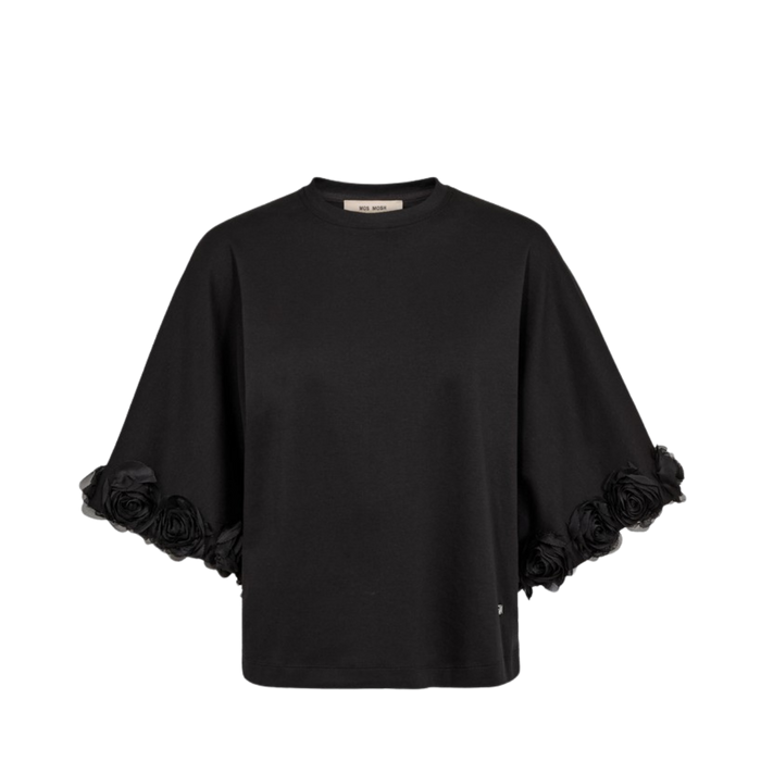 MMRosette O-SS Tee - Black